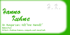 hanno kuhne business card